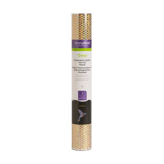 Cricut® Holographic Sparkle Iron-On Gold Mosaic Circles